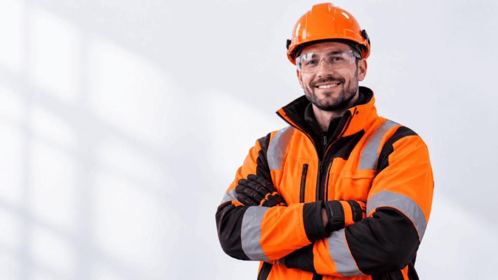 Medewerker draagt persoonlijke beschermingsmiddelen op de werkvloer.