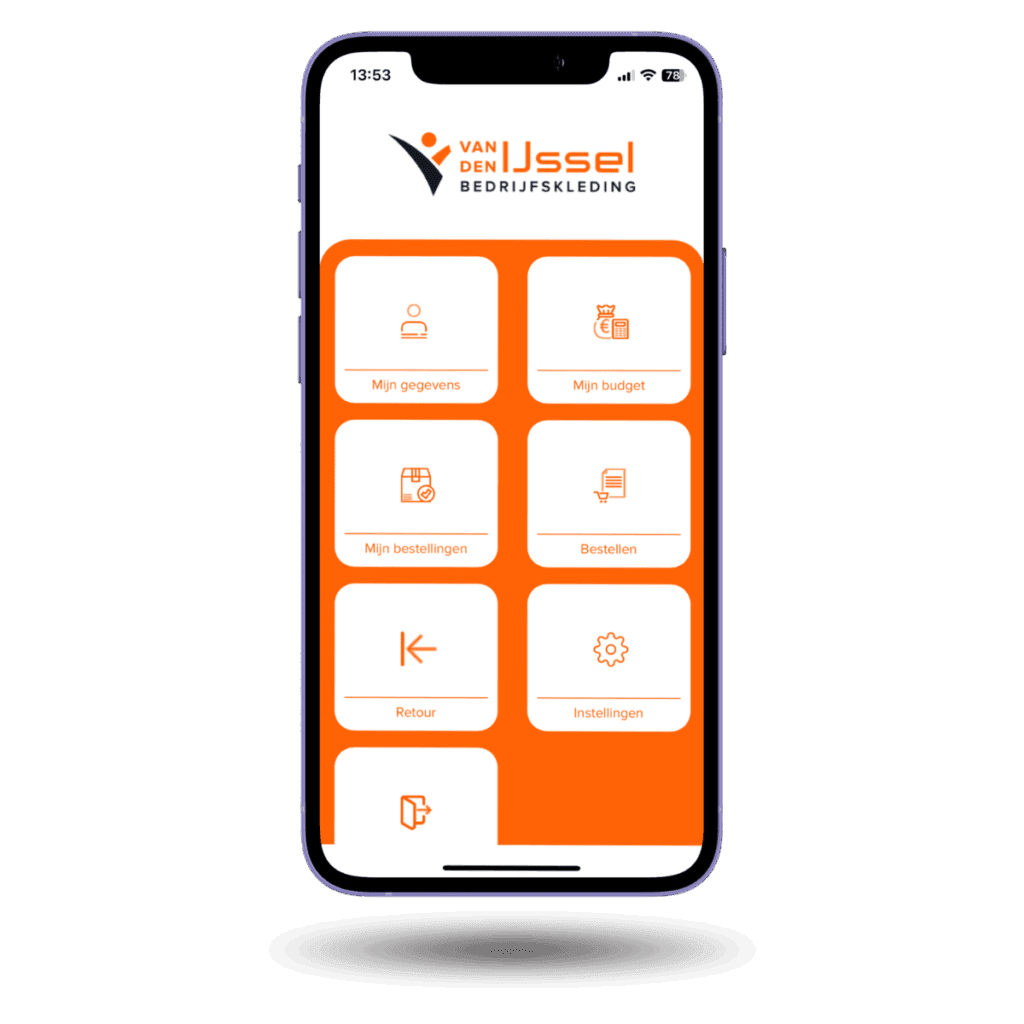 telefoon met de app in beeld