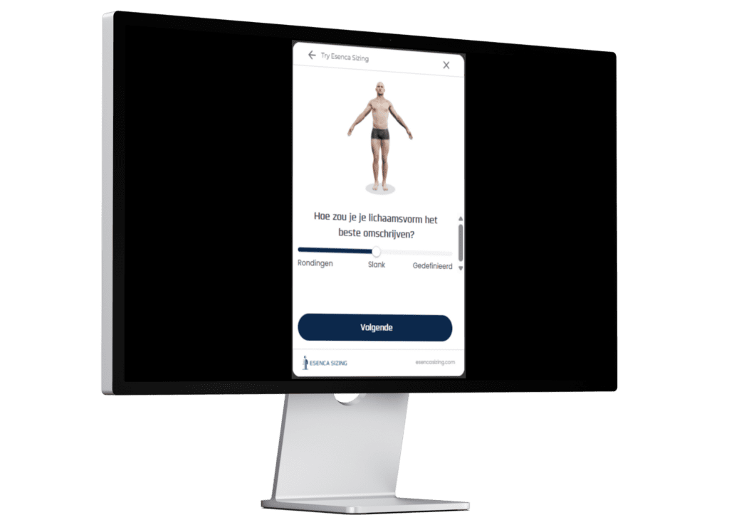 Computer met de afbeelding van de online paskamer open in het scherm