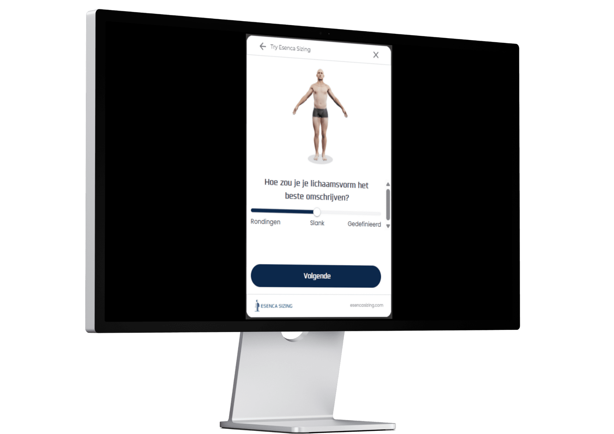 Computer met de afbeelding van de online paskamer open in het scherm