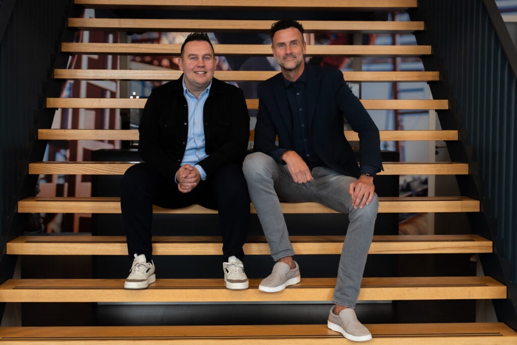 Ruben en jeroen op trap