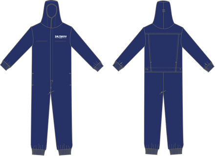 tekening van de overall